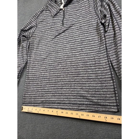 Lululemon Black/Gray Striped Women's M / LG Pullover With Offset Zipper - Picture 6 of 8